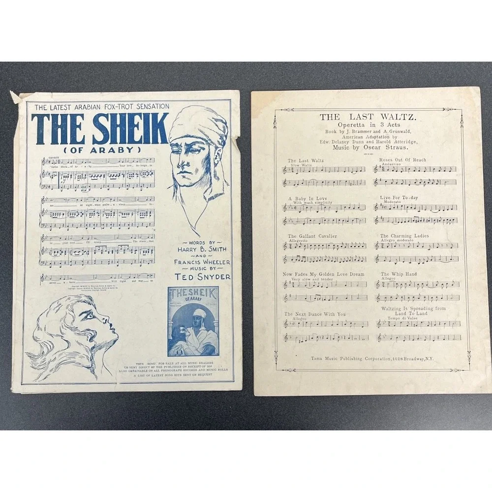 Lot of 15 Sheet Music Pieces Cover Art Musicals Movies Crafts Scrapbooking